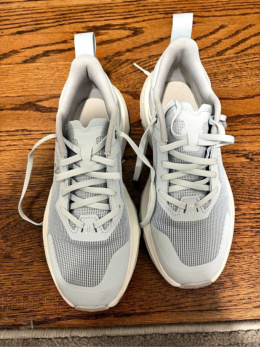 On Cloudtilt Gray/ light blueish & White Athletic Shoes